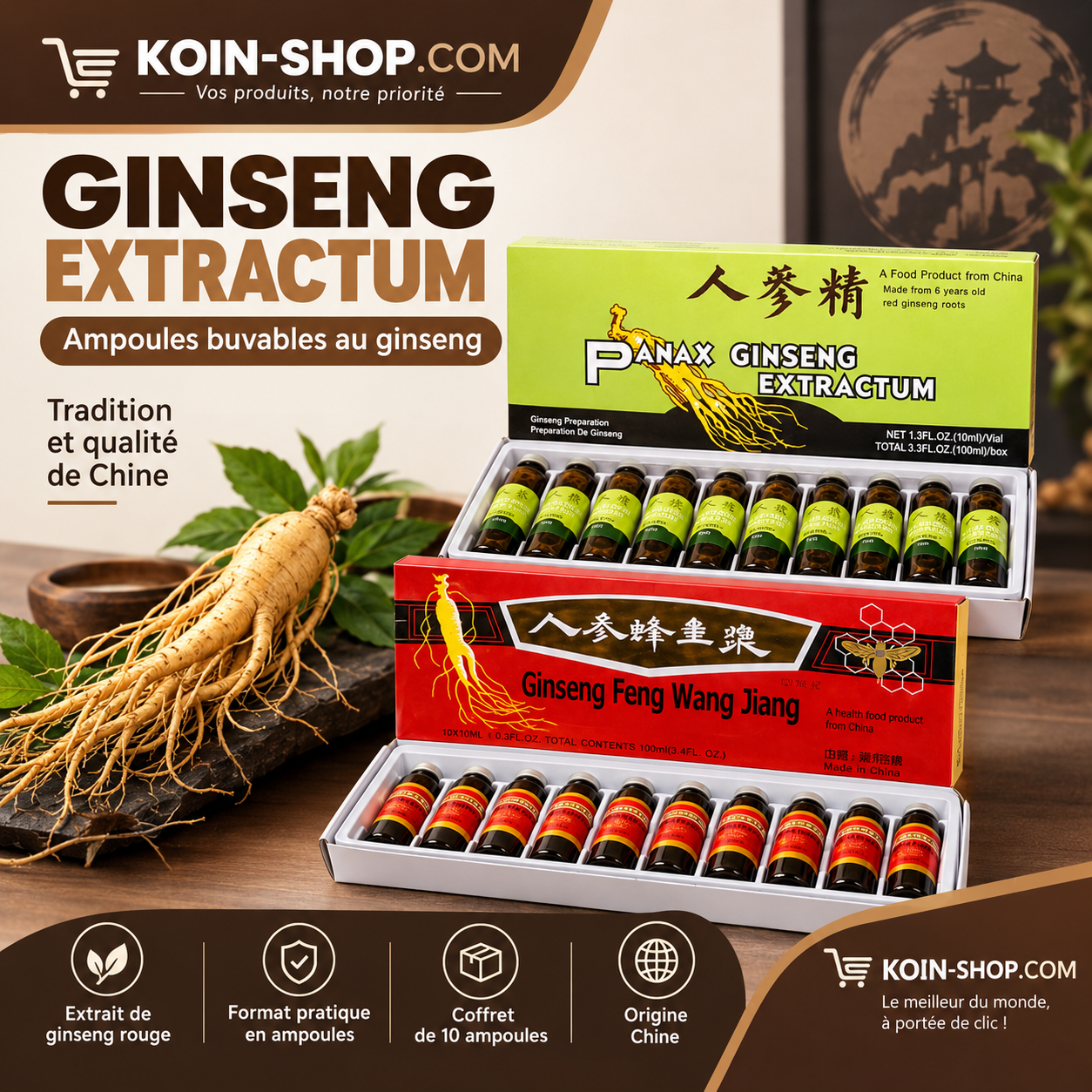 Ginseng Extractum Panax – Ampoules buvables