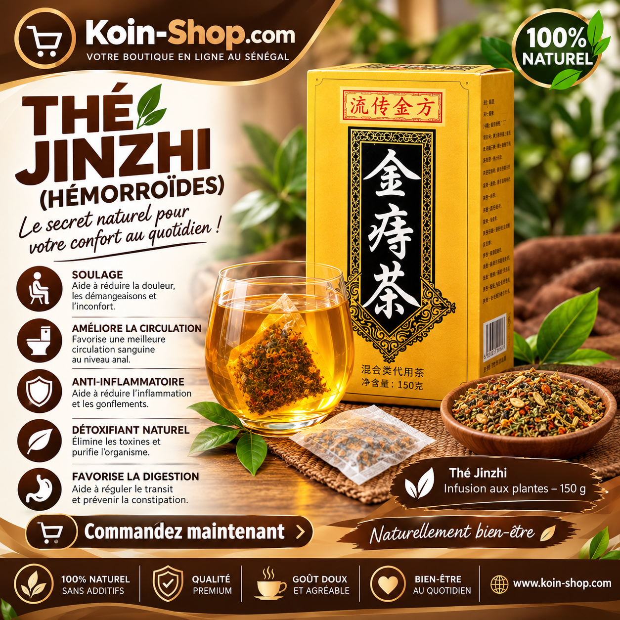 Thé Jinzhi – Infusion aux plantes 150 g